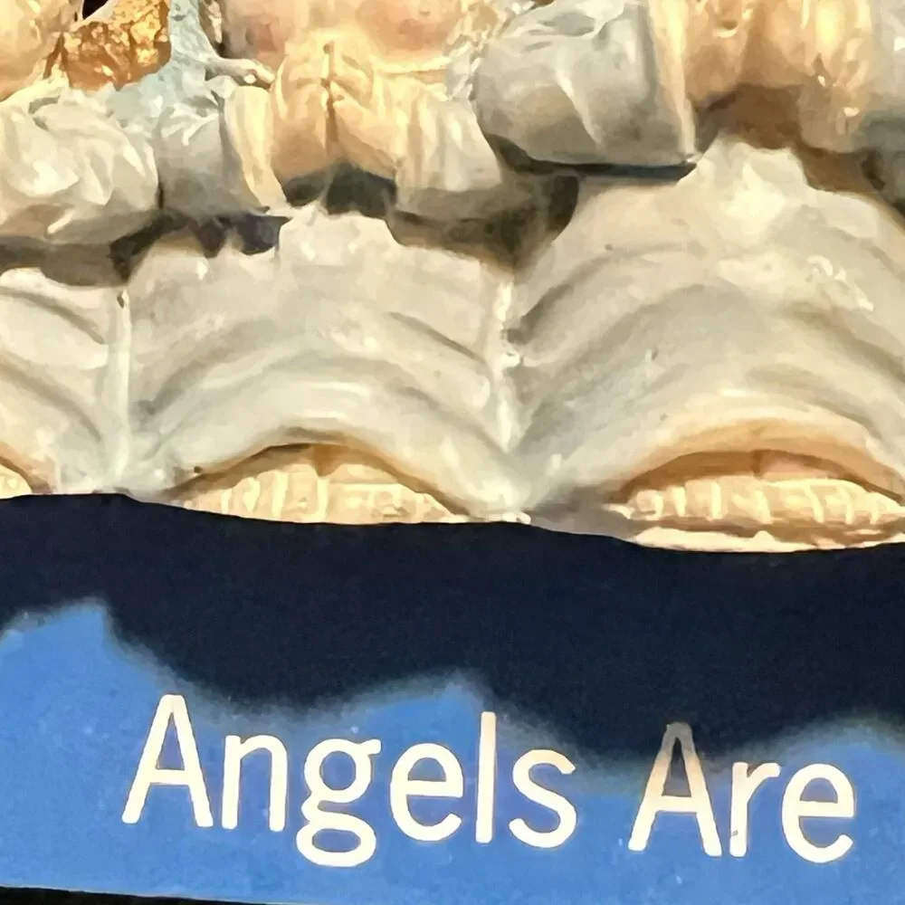 New Vintage Precious Angels Hair Clip/Barrette~ Angels Are Love~ Crown Greeting